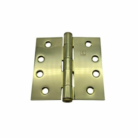 HAGER HINGE 4 x 4 in. Steel Mortise Hinge - Bright Brass 127943.BX